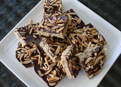 No-Bake Coconut Almond Chocolate Bars